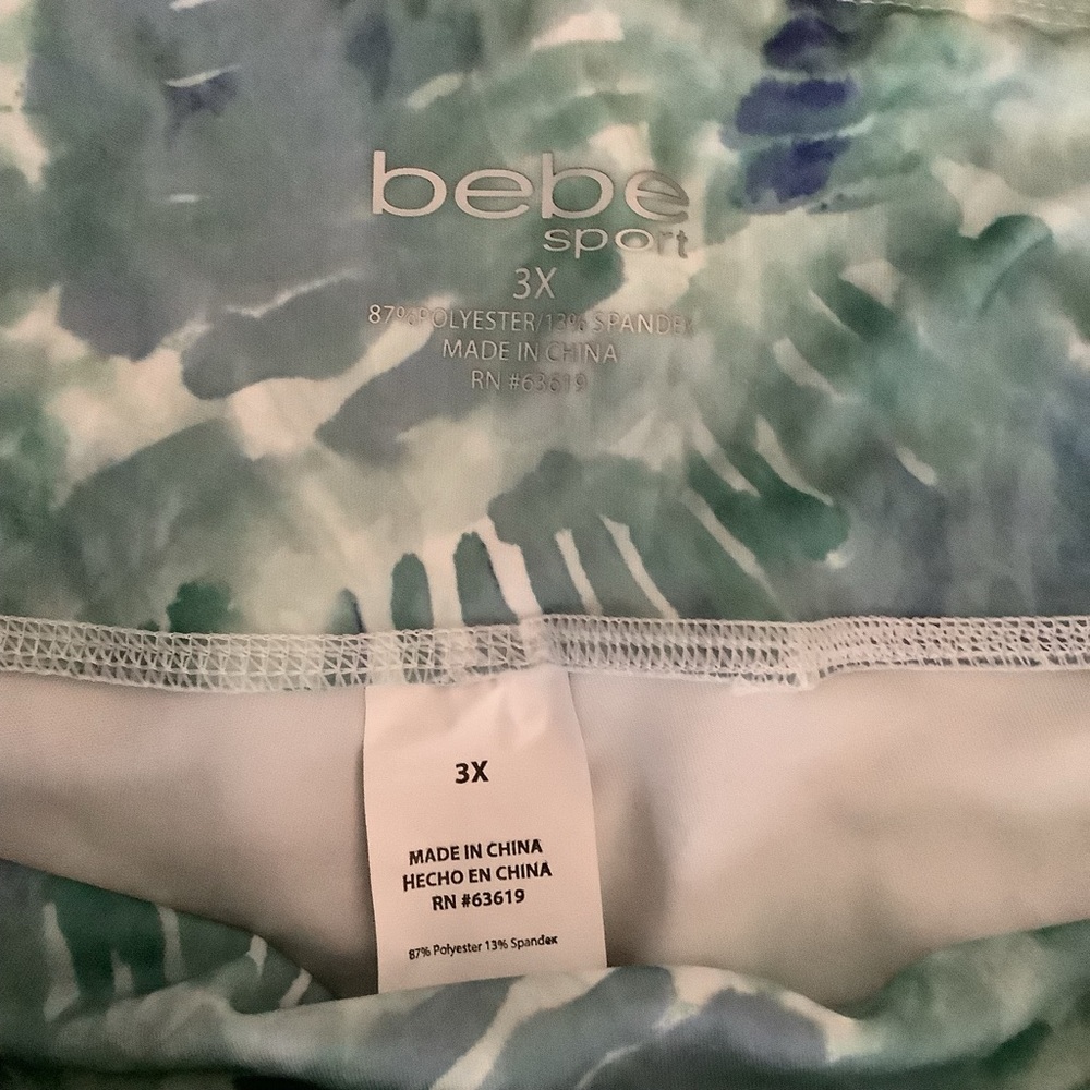 Bebe Sport Blue and Green Tie-Dye Shorts - Picture 5 of 5